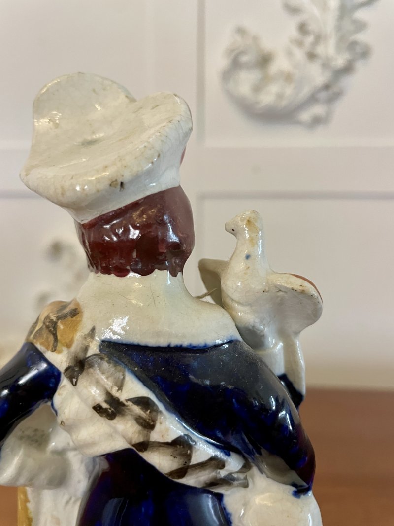 Antique Victorian Staffordshire Flatback Figure - Image 2